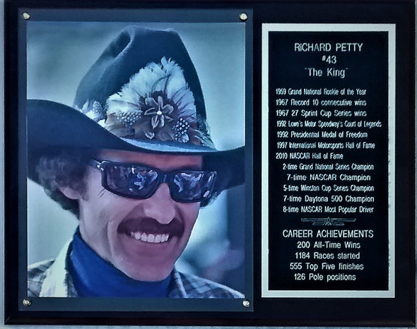 Richard Petty "The King"  12x15 NASCAR Stats Plaque