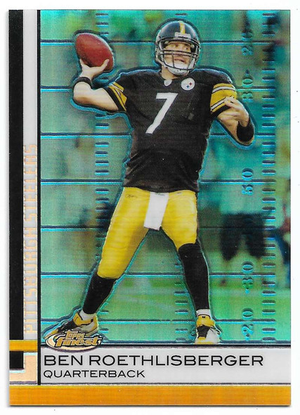 Ben Roethlisberger 2009 Topps Finest Blue Refractor Card 45 289/429