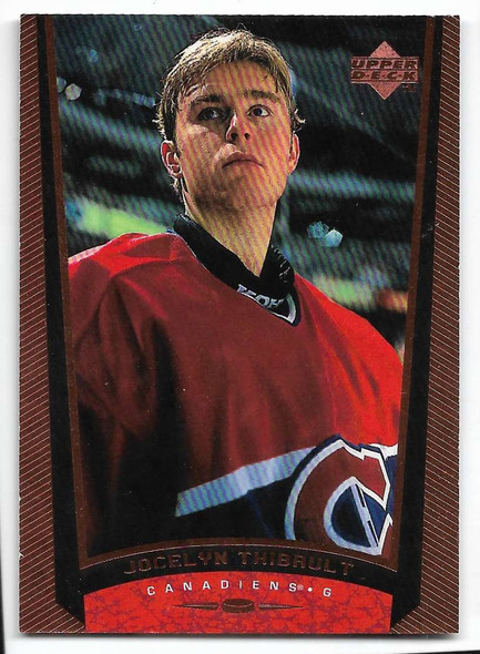 Jocelyn Thibault 1998-99 UD Exclusives Card 295 044/100