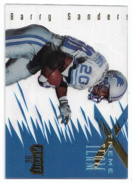 Barry Sanders 1996 Playoff Absolute Xtreme Team Card XT06