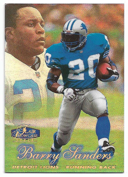 Barry Sanders 1998 Flair Showcase Legacy Collection Row 2 Card 20