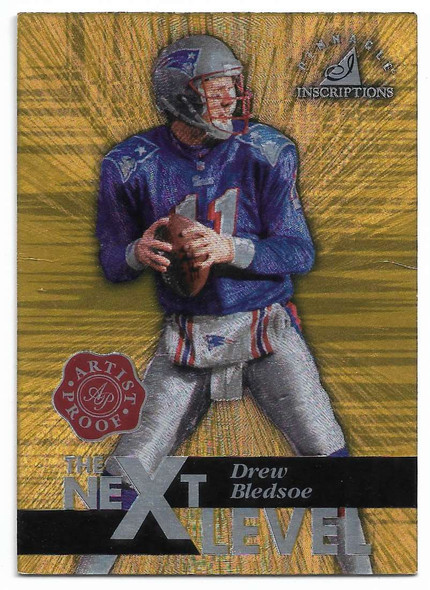 Drew Bledsoe 1997 Pinnacle Inscriptions Next Level Artist Proof Card 38