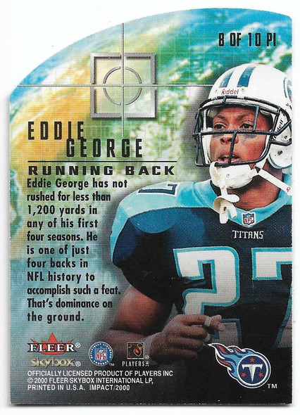 Eddie George 2000 Skybox Impact Point of Impact Card 8 PI