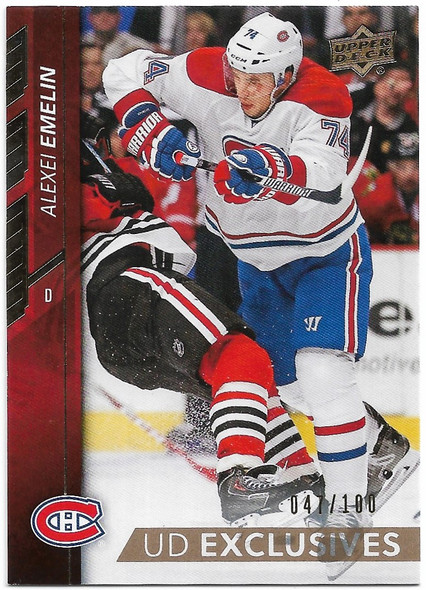 Alexei Emerlin 2015-16 Upper Deck Hockey UD Exclusives Gold Card 98 047/100