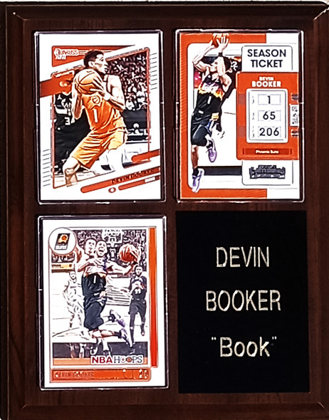 Devin Booker Phoenix Suns  3-Card Plaque