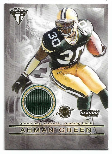 Ahman Green 2001 Pacific Titanium Post Season Jersey Card 46