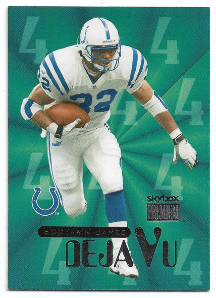 Edgerrin James/Michael Westbrook 1999 Skybox Premium Deja Vu Card 8 JV