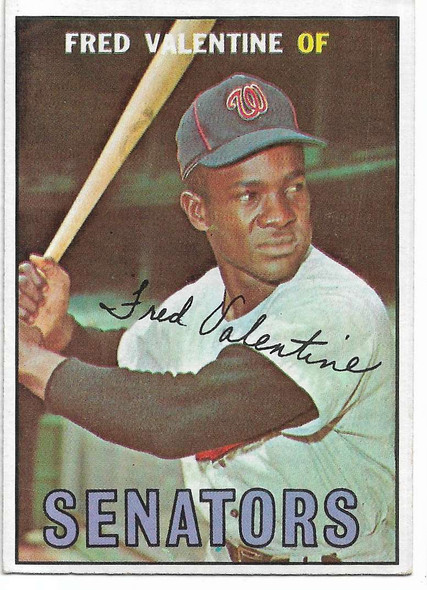 Fred Valentine 1967 Topps Card 64