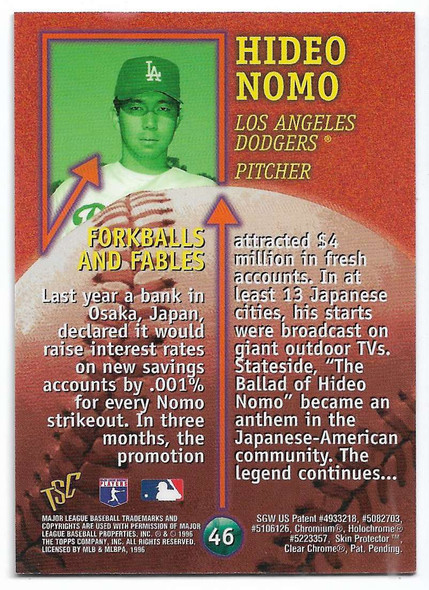 Hideo Nomo 1996 Stadium Club Member's Choice Card 46