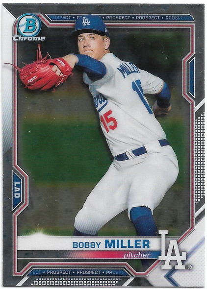 Bobby Miller 2021 Bowman Chrome Prospects Card BCP-75