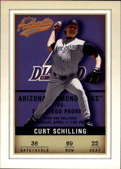 Curt Schilling 2002 Fleer Authentix Card 69