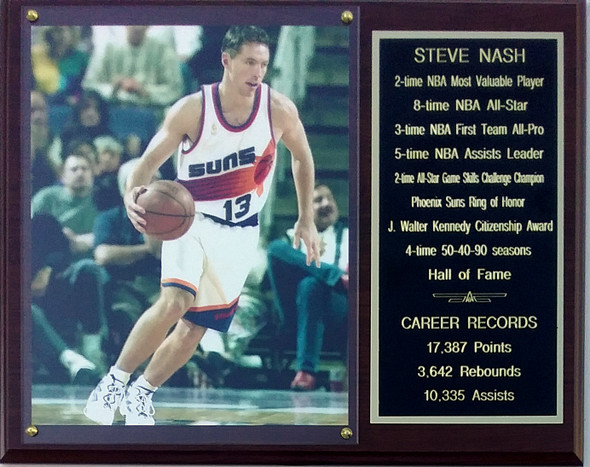Steve Nash Phoenix Suns 12x15 Stats Plaque