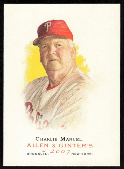 Charlie Manuel 2007 Allen & Ginter's Card 94