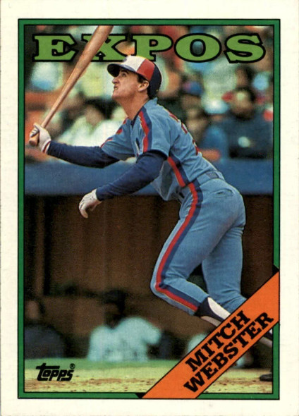 Mitch Webster 1988 Topps Card 138