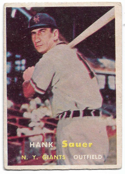 Hank Sauer 1957 Topps Card 197