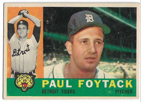 Paul Foytack 1960 Topps Card 364