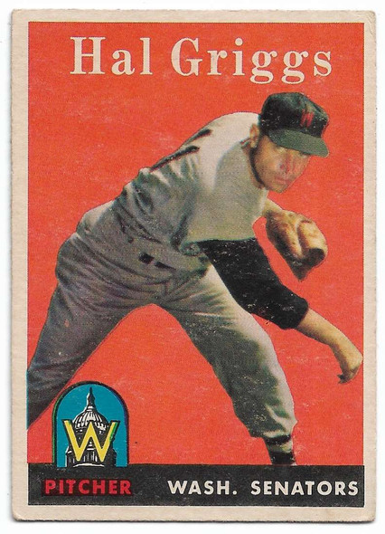 Hal Griggs 1958 Topps Card 455