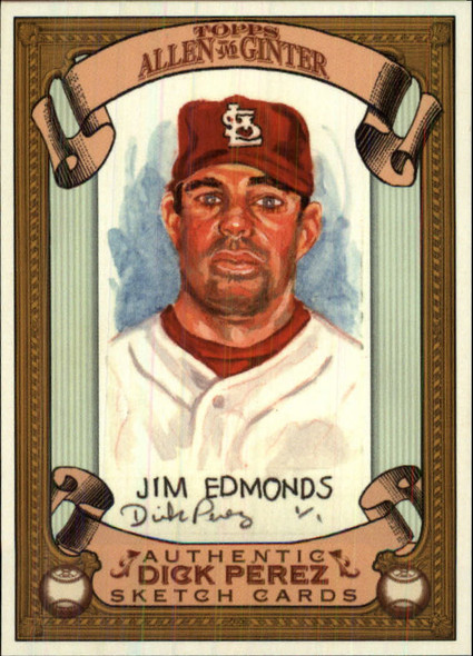 Jim Edmonds 2007 Allen & Ginter Dick Perez Sketches Card 26