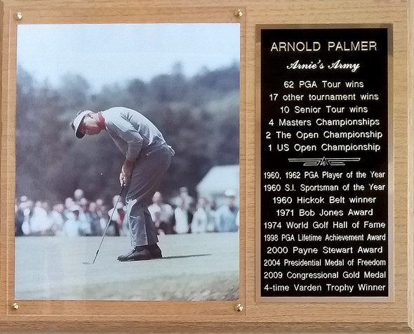 Arnold Palmer PGA 12x15 Commemorative Stats Plaque