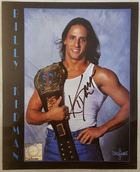 Billy Kidman with Championship Belt Autographed 8x10 Photo