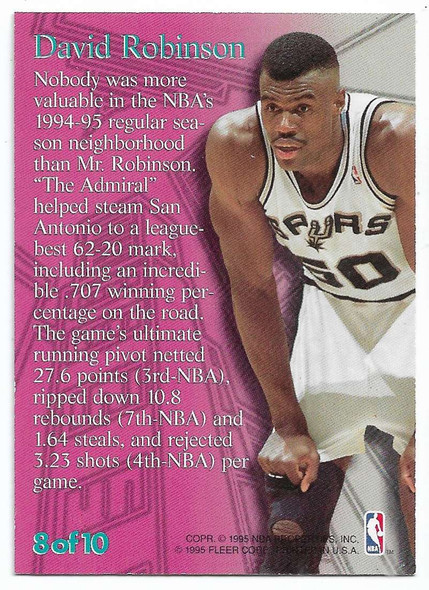 David Robinson 1995-96 Metal Steel Tower Card 8