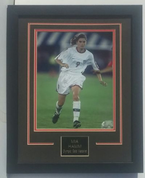 Mia Hamm Matted and Framed 8x 10 Photo
