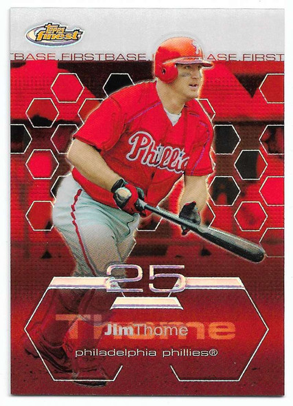 Jim Thome 2003 Finest Refractor Card 45