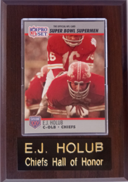 E.J. Holub Kansas City Chiefs Player Plaque E.J. Holub Kansas City Chiefs Player Plaque