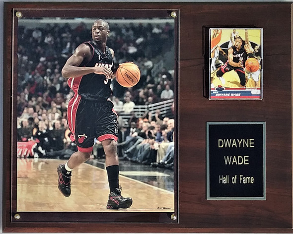 Dwyane Wade Miami Heat Hall of Fame 12x15 Player Plaque  A