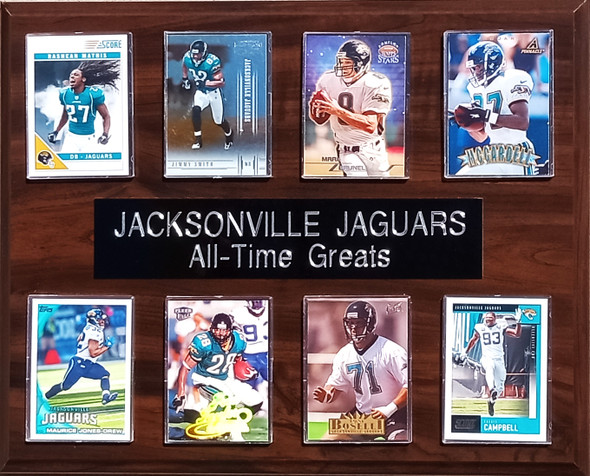 Jacksonville Jaguars All-Time Greats 8-Card 12"x 15" Cherry-Finished Plaque