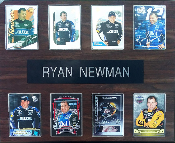 Ryan Newman NASCAR 8-Card 12x15 Cherry-Finished Plaque