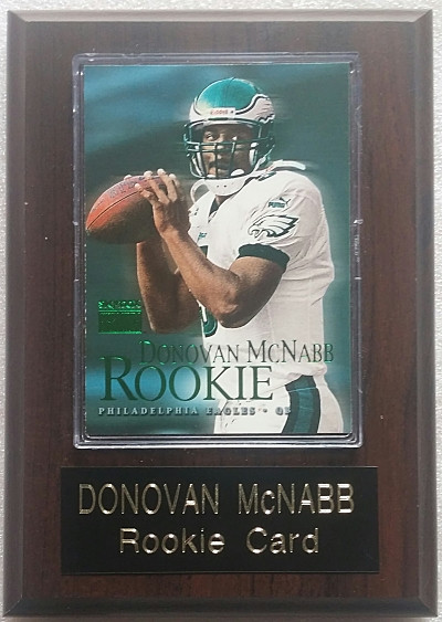 Donovan McNabb 1999 Skybox Premium Rookie Card 216 in Player Plaque