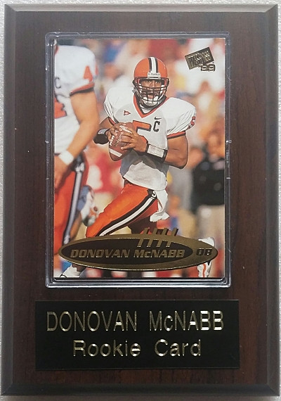 Donovan McNabb 1999 Press Pass Rookie Card 5 in Player Plaque