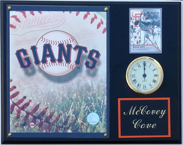 San Francisco Giants "McCovey Cove" 12x15 Black-Oak Player Plaque