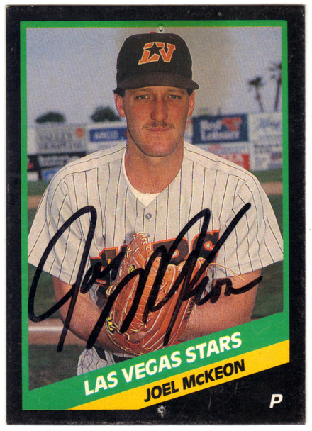 Joel McKeon Rochester Red Wings Autographed 1988 Las Vegas Stars Card 
