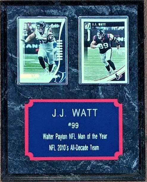 J.J. Watt Houston Texans 2-Card 8x10" Stats Plaque