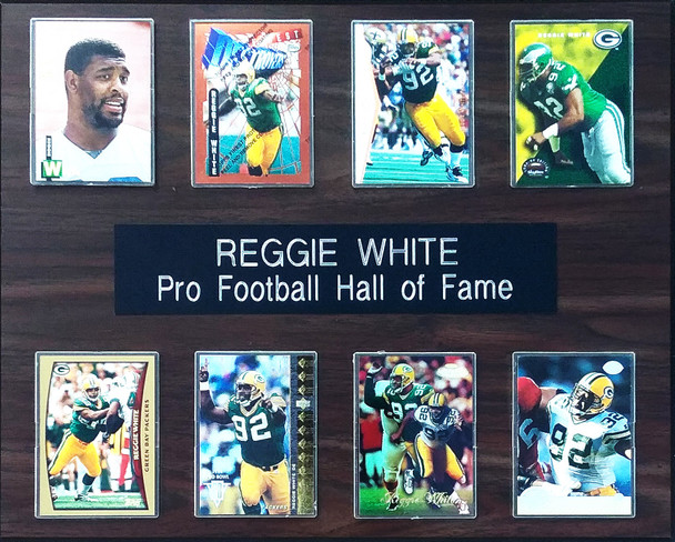 Reggie White Philadelphia Eagles  8-Card 12x15 Cherry-Finished Plaque Reggie White Philadelphia Eagles  8-Card 12x15 Cherry-Finished Plaque