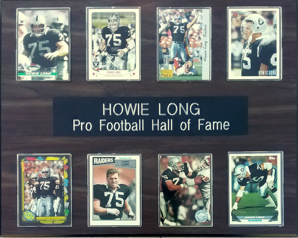 Howie Long Oakland Raiders 8-Card 12"x 15" Cherry-Finished Plaque