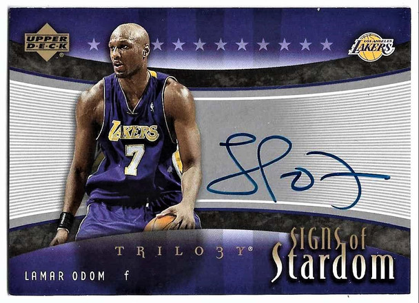 Lamar Odom 2003-04 Trilogy Signs of Stardom AUTOGRAPHED Card  SS-LO