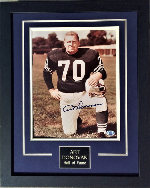 Art Donovan Baltimore Colts Autographed 8x10 Photo Matted in a 13x16 Frame