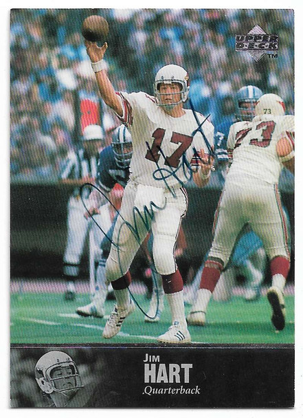 Jim Hart 1997 Upper Deck Legends AUTOGRAPHED Card AL-113