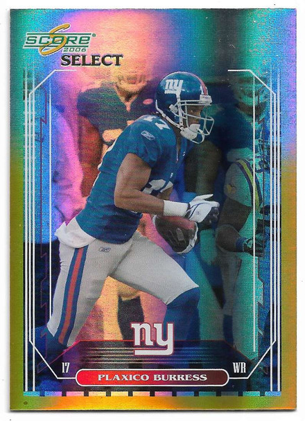 Plaxico Burress 2006 Score Select Gold Card 180 49/50