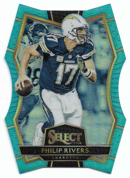 Philip Rivers 2016 Panini Light Blue Die-Cut Prizm Card 031/125
