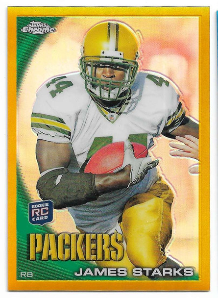 James Starks 2010 Topps Chrome Gold Refactors Card C153 24/50