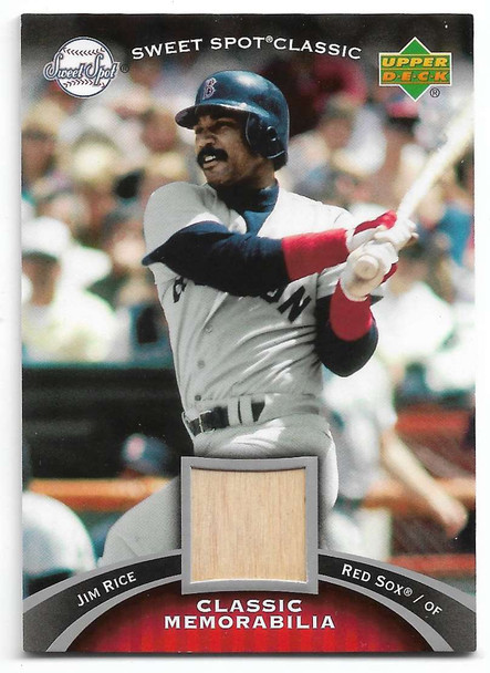 Jim Rice 2007 Upper Deck Sweet Spot Classic Memorabilia BAT Card  CM-JI