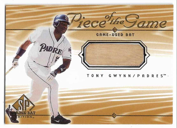Tony Gwynn 1999 SP Game Bat Edition GAME-USED BAT Card TGW