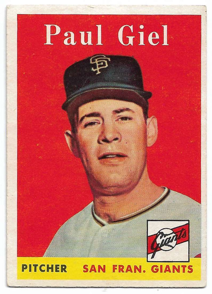 Paul Giel 1958 Topps Card 308