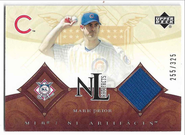 Mark Prior 2005 Upper Deck MLB NL Artifacts Card NL-MP 255/325