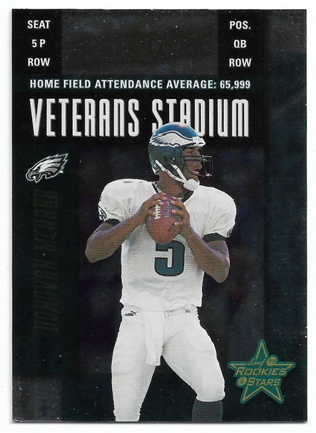 Donovan McNabb Duce Staley 1999 Leaf Rookies and Stars Ticket Masters Card TM-25 0337/2500