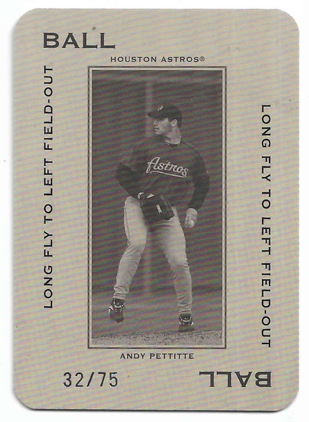 Andy Pettitte 2005 Donruss Throwback Threads Polo Grounds Long Fly to Left Field-Out Card  PG-36  32/75
